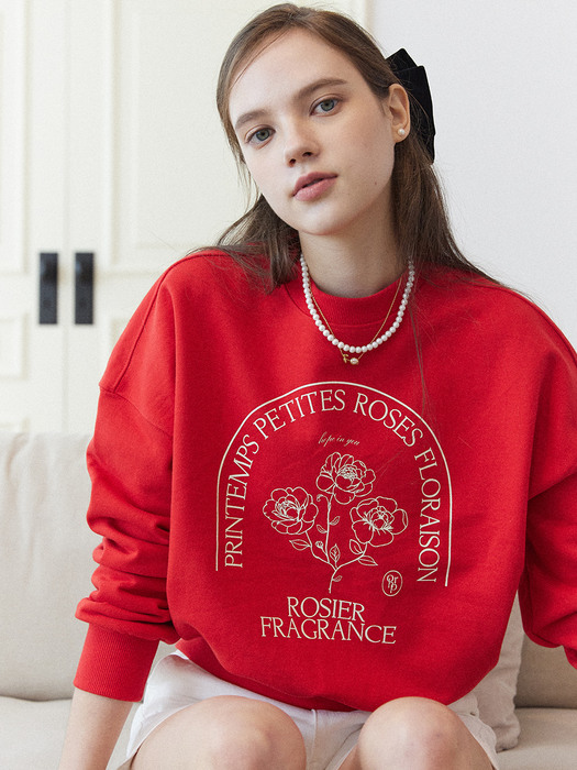 Petite Rose Sweatshirt - Off White