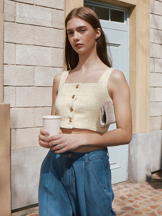 Summer Tweed Bustier Top