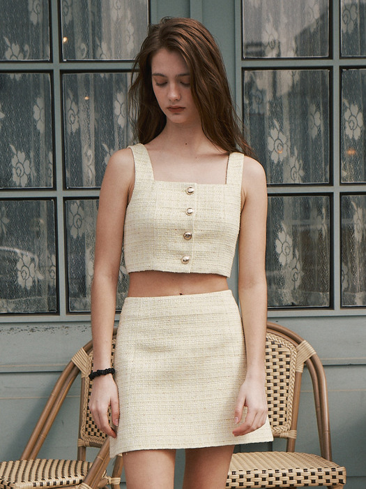 Summer Tweed Bustier Top