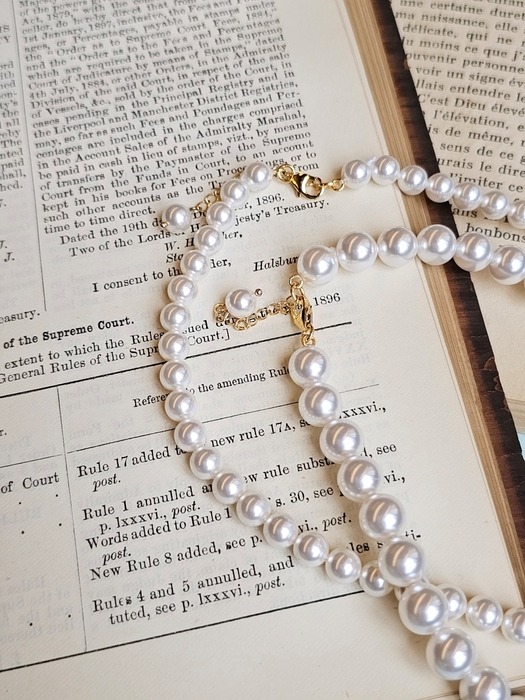 Modern pearl necklace 8mm