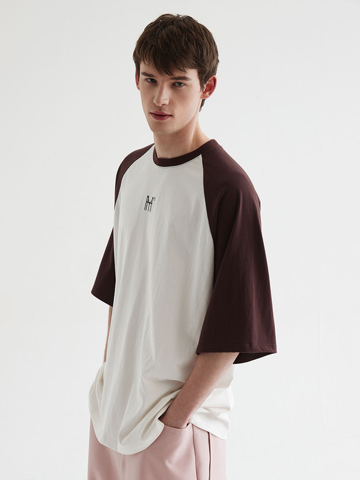 [UNISEX] Overfit Raglan Tshirt Brown