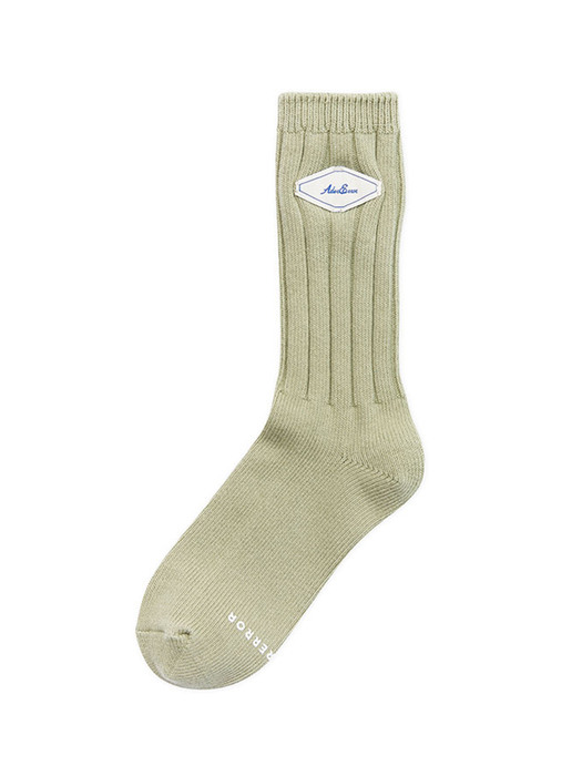 Fluic label socks Khaki