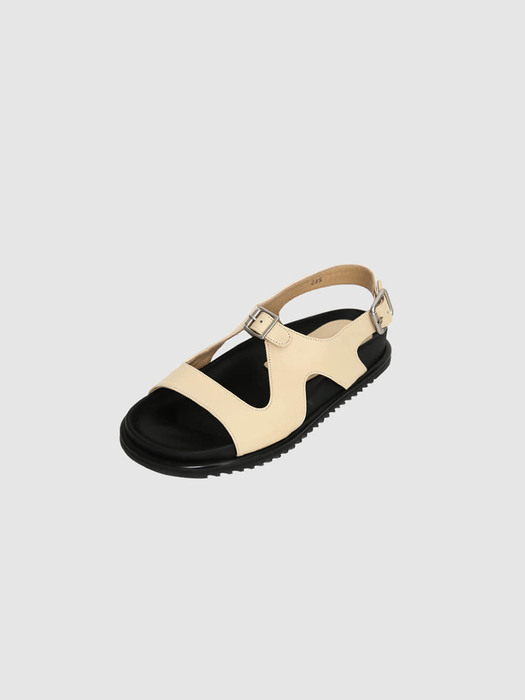 [단독][AT23S04] triangle mold Sandal (2color)