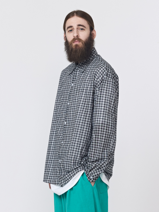 CB DAILY CHECK SHIRT ( BLACK)