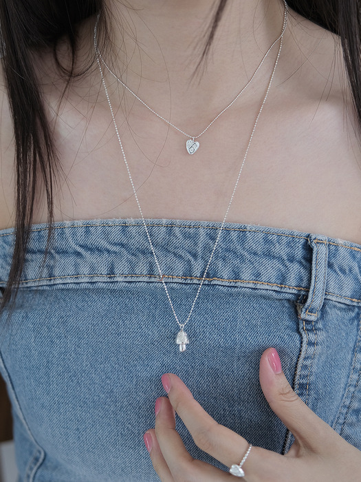 Mini heart dalgona necklace