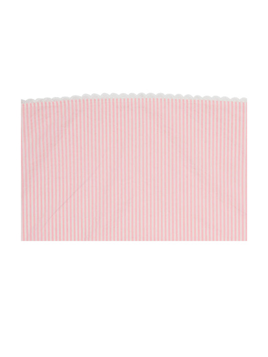 Peach stripe lace camisole