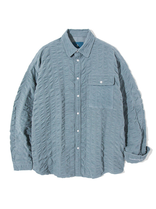 Corduroy Two Pockets Shirt S115 Glacier Lake