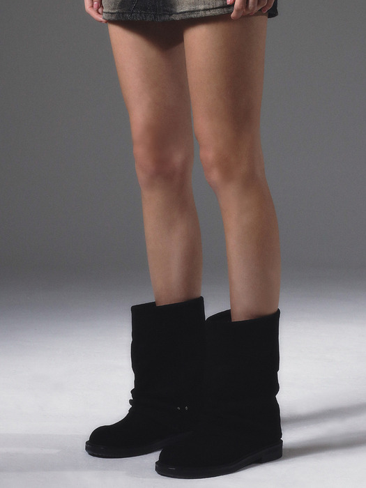 Leg warmer middle Boots suede black