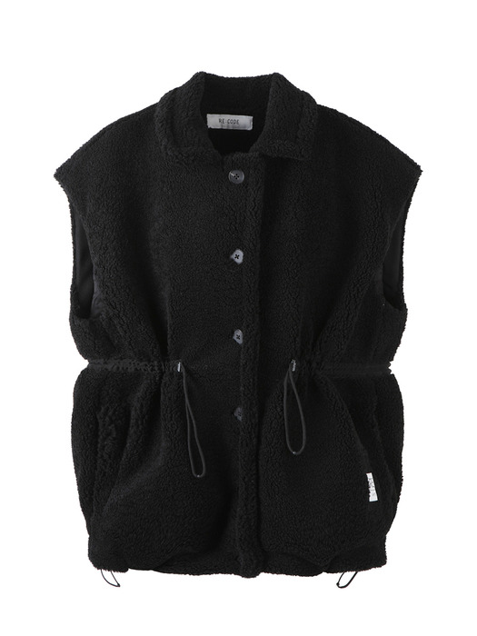 Over Sized Shearing Vest_RQVAW23534BKX