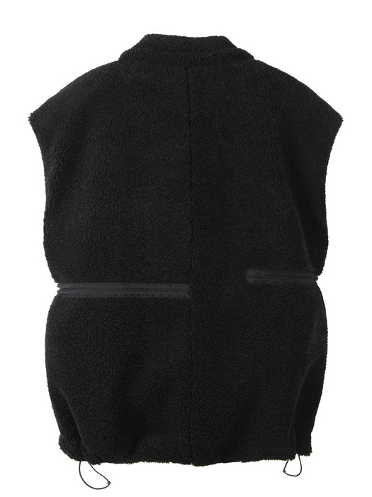 Over Sized Shearing Vest_RQVAW23534BKX