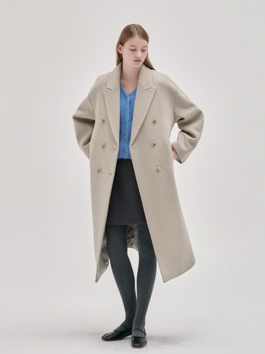 23WN peaked lapel cocoon coat [OAT]