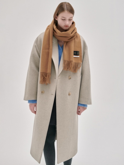 23WN peaked lapel cocoon coat [OAT]