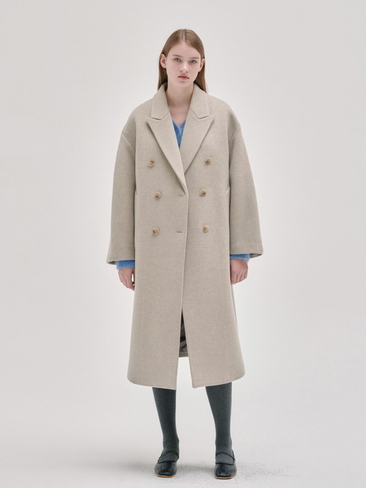 23WN peaked lapel cocoon coat [OAT]