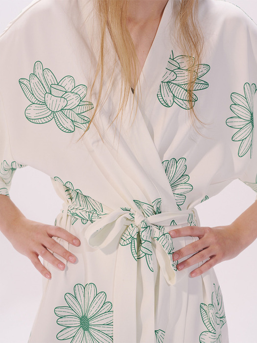 ALL OVER FLOWERS PRINTED GOWN_IVORY GREEN