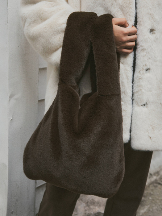 Faux Mink Sherpa Bag_CTA907(Brown)