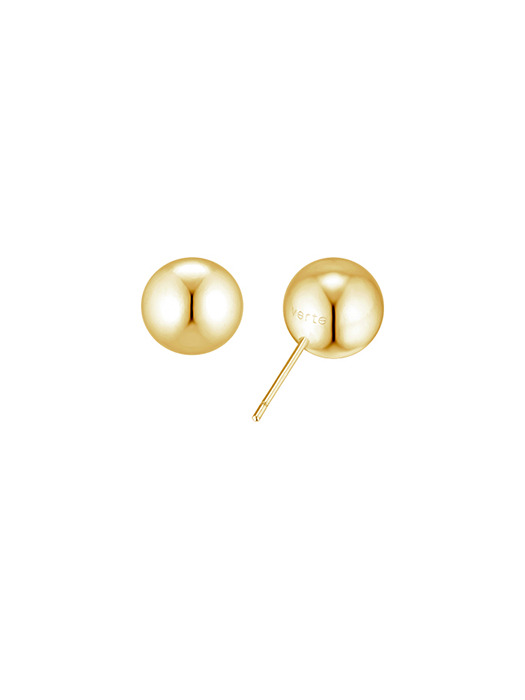 [925 silver] Deux.silver.170 / haute ball earring (10mm)(gold)