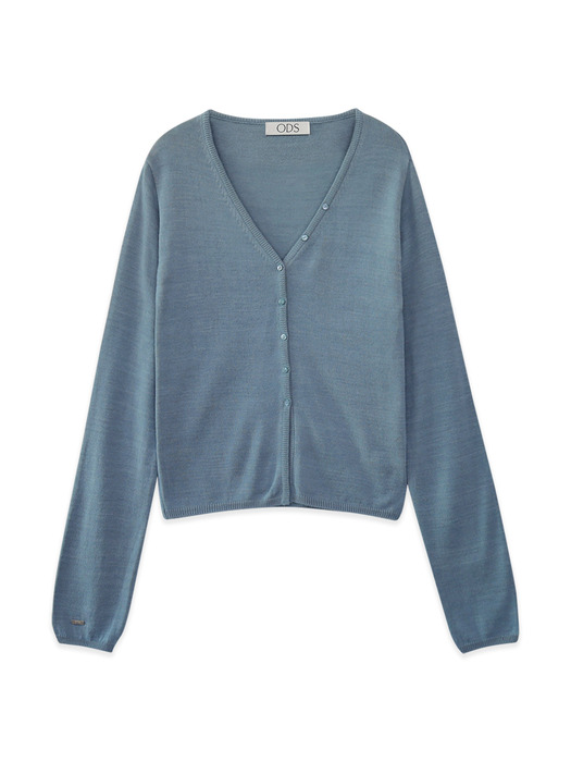BUTTON POINTED CARDIGAN (GRACIE BLUE)
