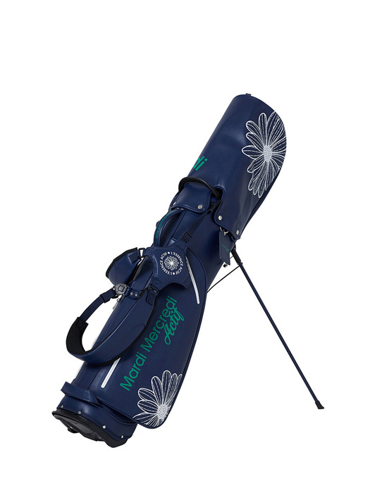ALL OVER FLOWERS PRINTED GOLF BAG_NAVY GREEN