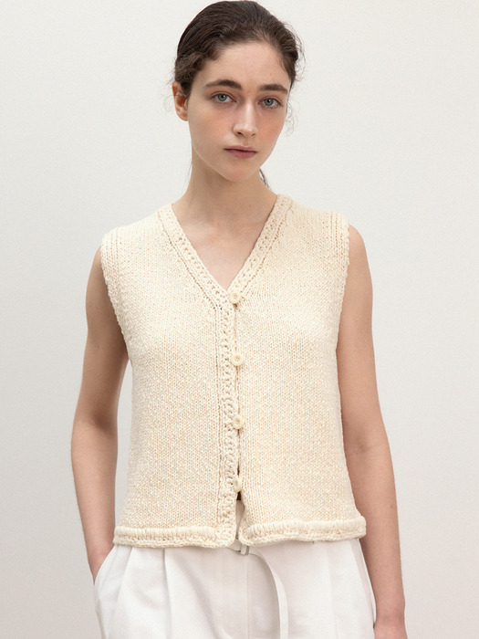 belle epoque cotton vest (ecru)