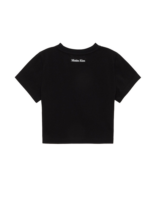 KEYWORD LETTERING CROP TOP IN BLACK