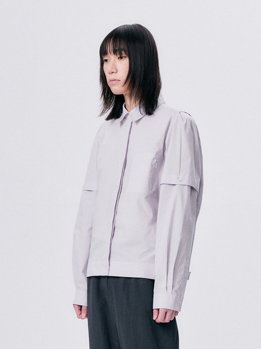 SHIRT JACKET / PALE PURPLE