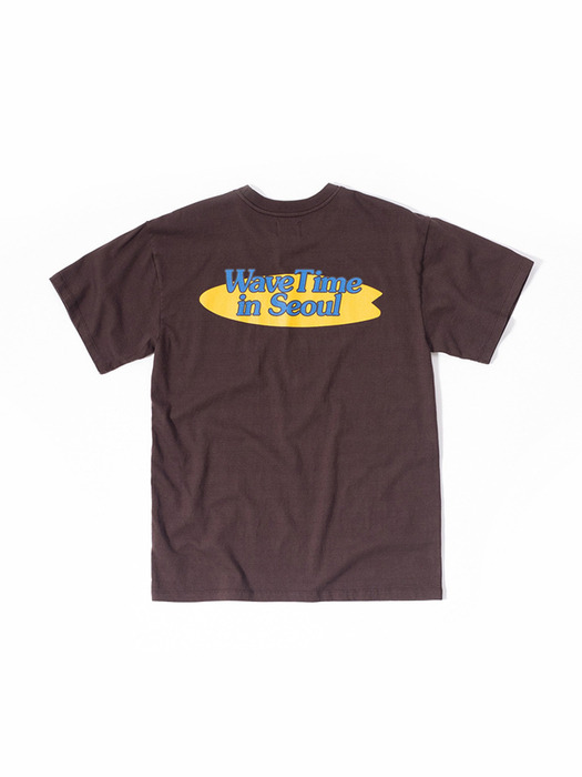 WAVE TIME IN S(E)OUL T-SHIRT (NUT BROWN)