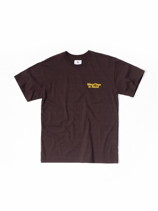 WAVE TIME IN S(E)OUL T-SHIRT (NUT BROWN)