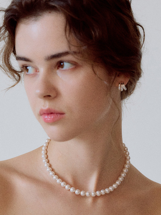 [14K] Essential Pearl Necklace (8mm)