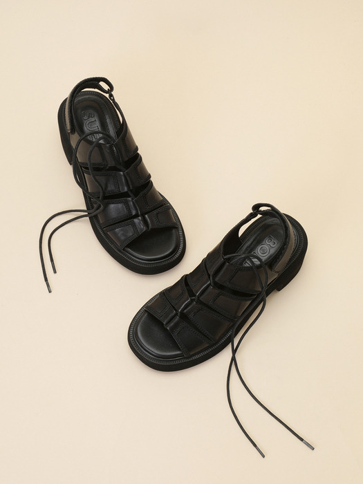 Sporty velcro sandal(black)_DG2AM24035BLK
