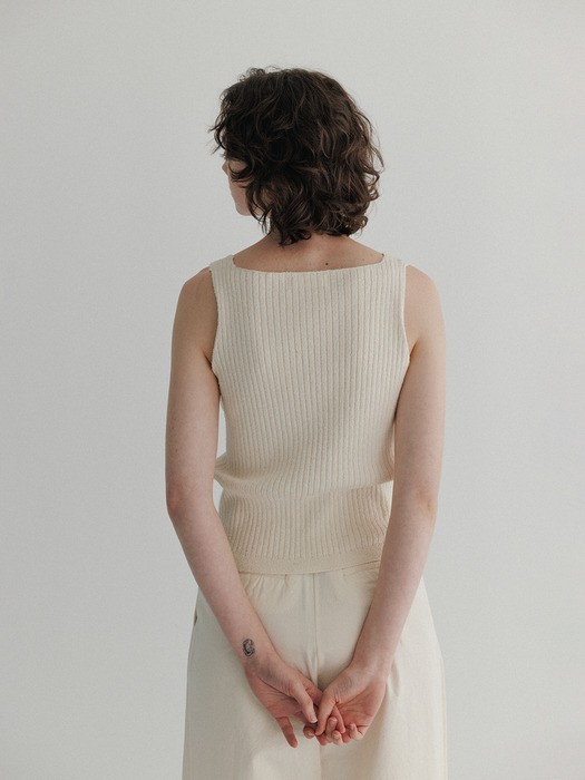 Foz Knit sleeveless (Ivory)