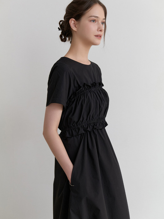 Flavor layered set dress (black)