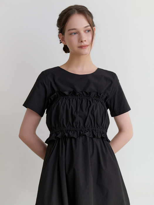 Flavor layered set dress (black)