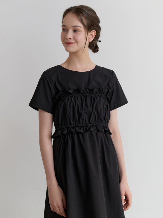 Flavor layered set dress (black)