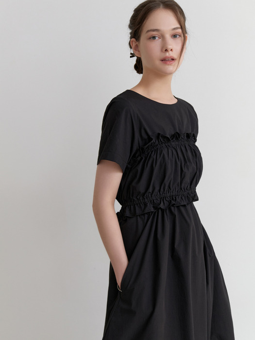 Flavor layered set dress (black)