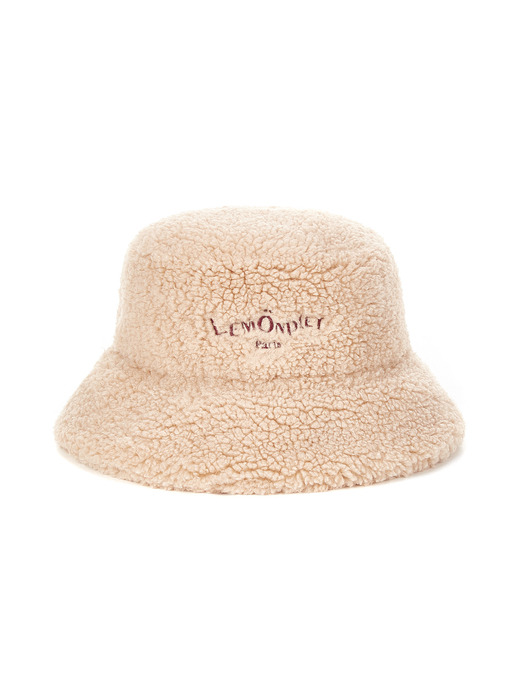 FAUX FUR BUCKET HAT WITH LEMONPLET LOGO (LAC026KRACC)