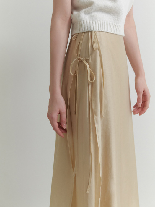 Deary layered skirt (beige)