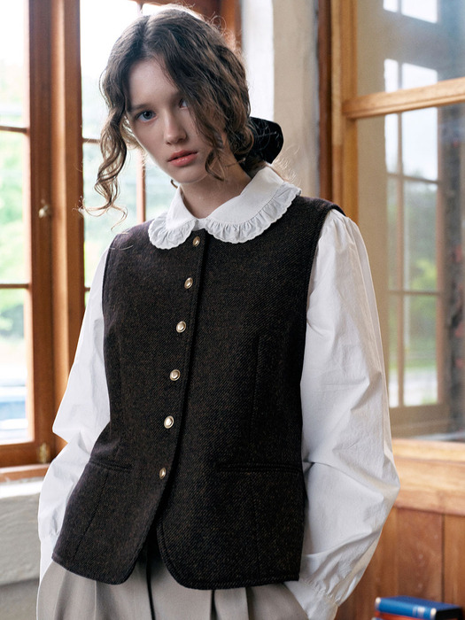 Button-up Wool Vest VC2499VT906M