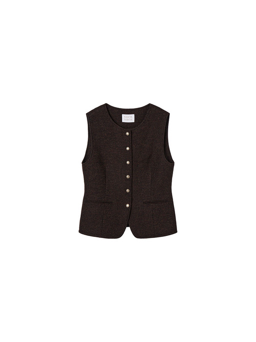 Button-up Wool Vest VC2499VT906M