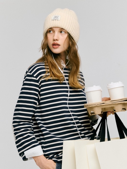 classic logo beanie - ivory