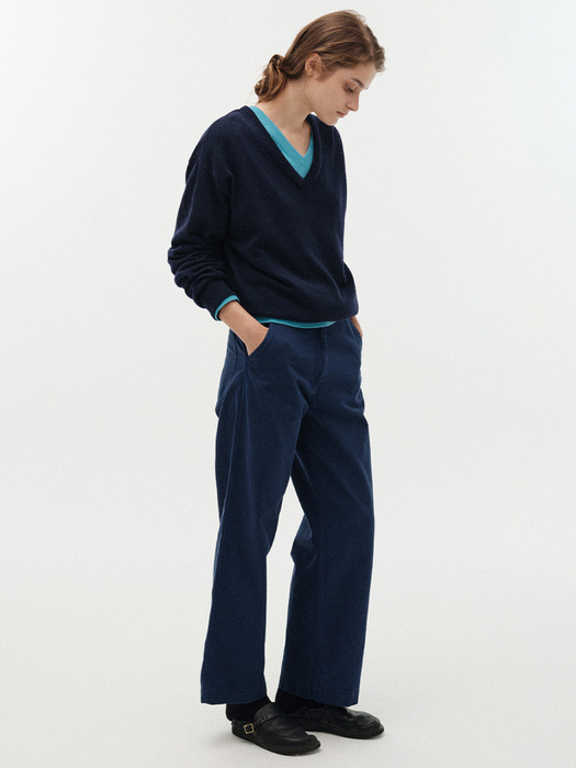 Paan cotton work pants (Blue)