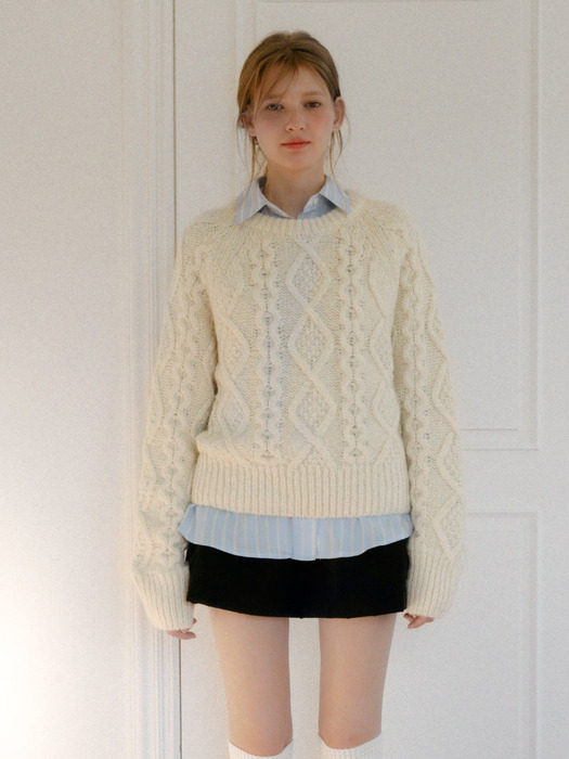 [컬러추가] [Unisex] Heavywool Alpaca Fisherman Knit_6 Colors