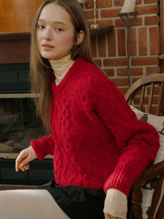 [컬러추가] Heavywool Alpaca Fisherman Knit_4 Color