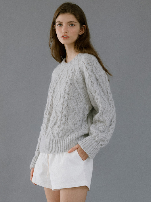 [컬러추가] [Unisex] Heavywool Alpaca Fisherman Knit_6 Colors
