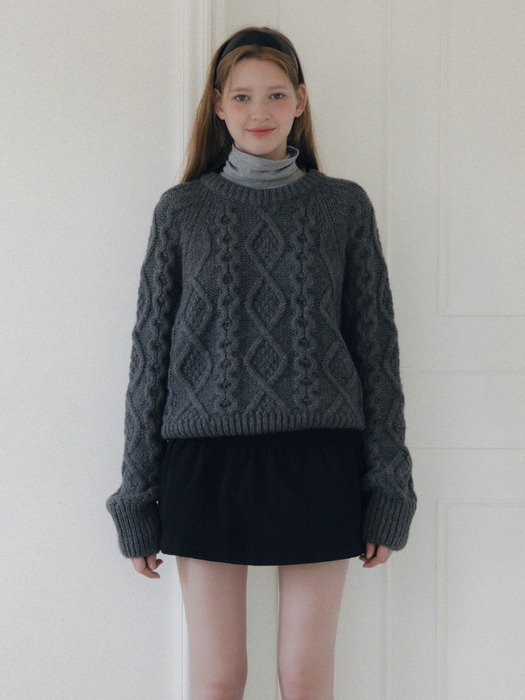 [컬러추가] Heavywool Alpaca Fisherman Knit_4 Color