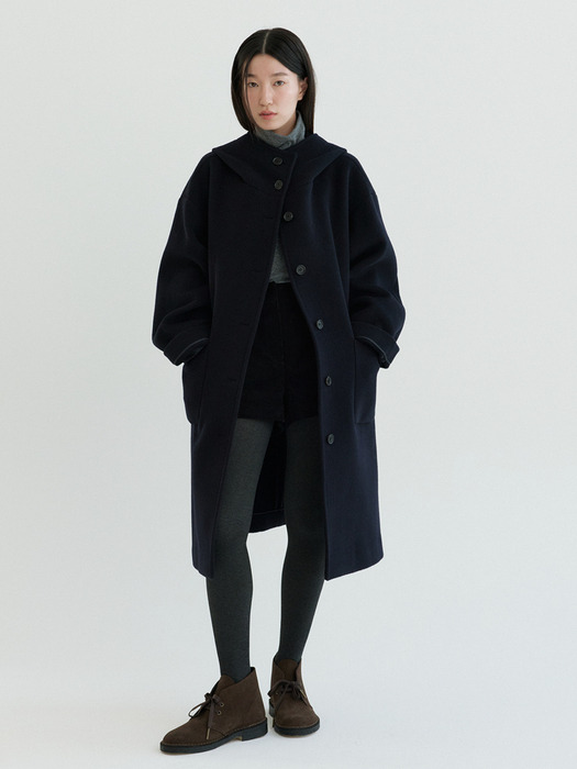 Hood Coat-Navy