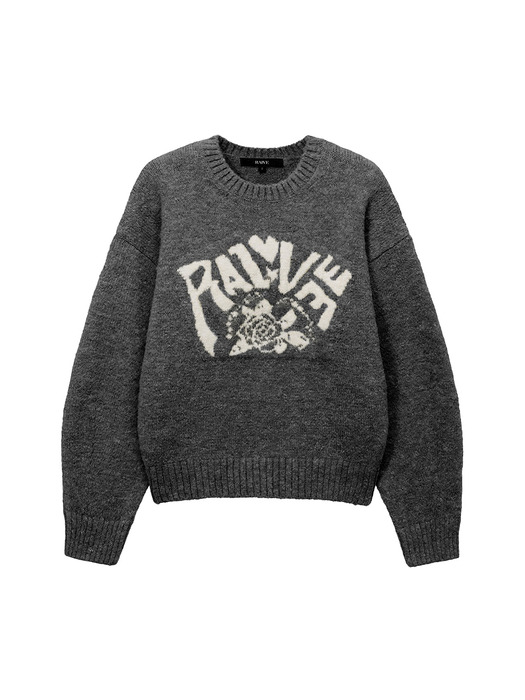 RAIVE Rose Wool Knit in Charcoal VK4WP167-9E