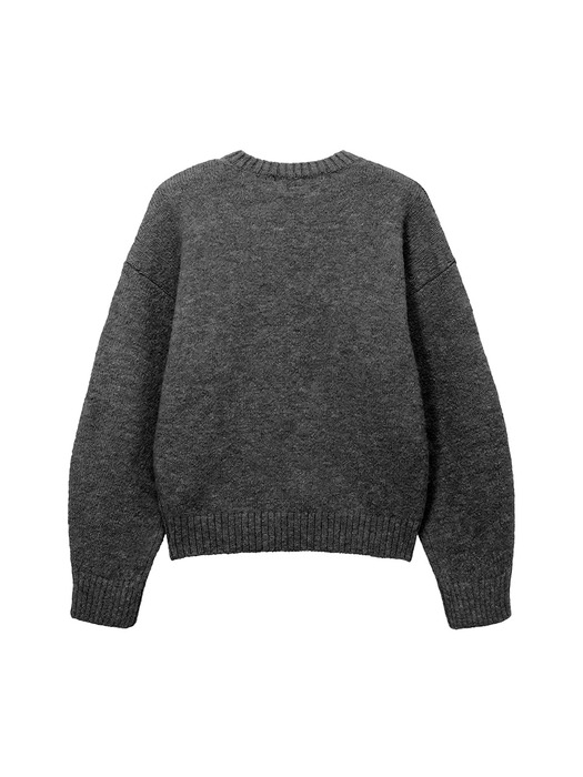 RAIVE Rose Wool Knit in Charcoal VK4WP167-9E