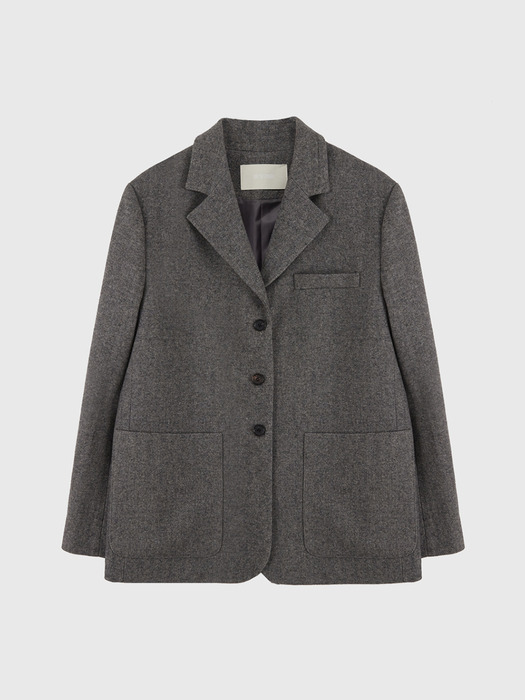 Herringbone Classic Standard-fit Wool Jacket