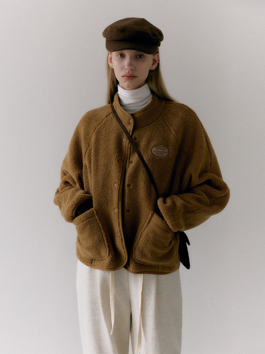 TEDDY FLEECE JUMPER (camel brown)