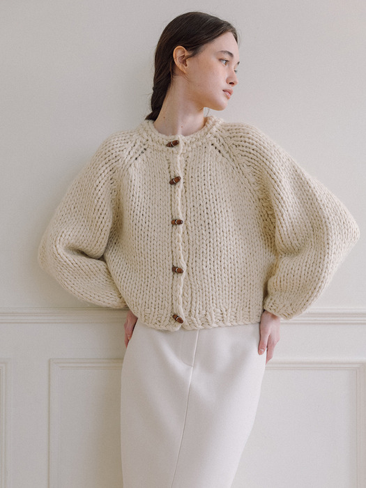 Handmade Wool Cardigan - Ivory